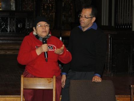 Maria Ofelia Navarrete, Deputy Minister of the Interior of El Salvador, and Juan Carranza