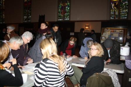 Signing the petition in support of Oscar Vigil at the launching of the Vigil Campaign